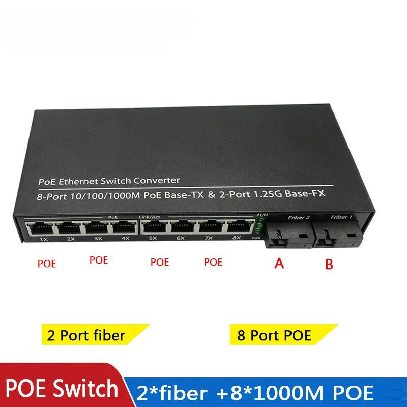 POE Switch 4 POE 2 Fiber 2F5GE - Power Over Ethernet 评论和价格