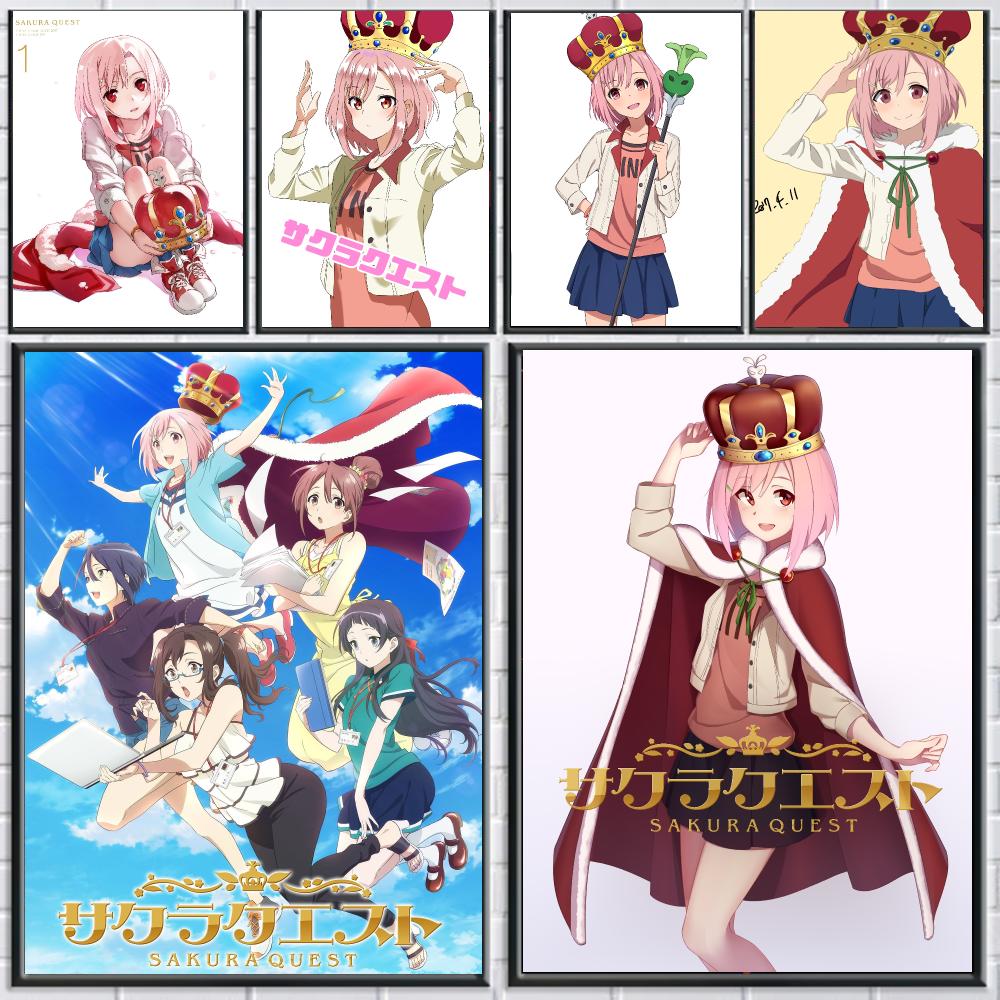 anime S-Sakura Quest-T Poster  - Office Quest 评论和价格