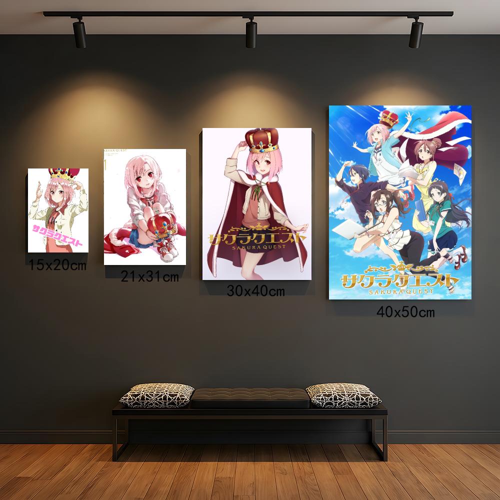 anime S-Sakura Quest-T Poster  - Office Quest 评论和价格
