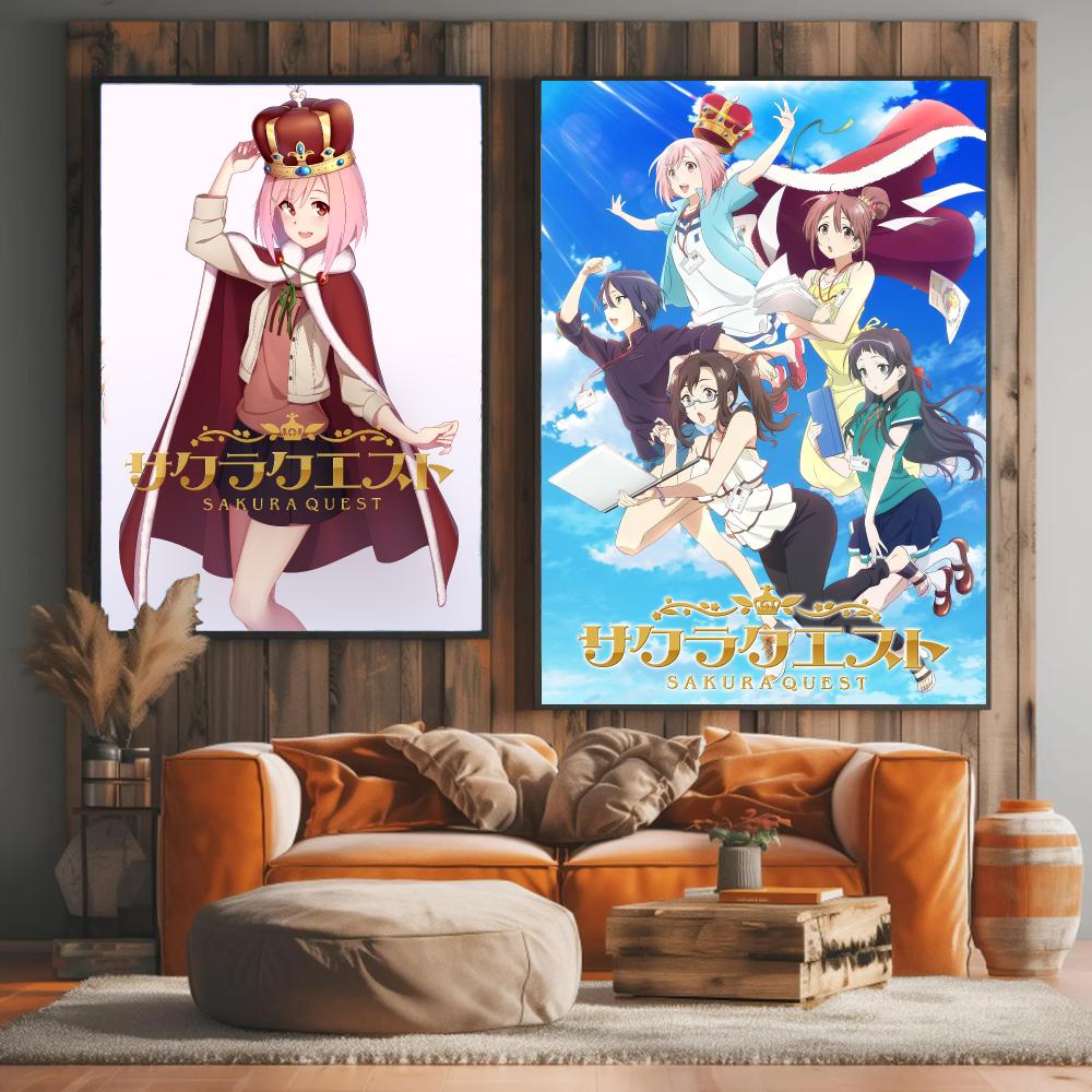 anime S-Sakura Quest-T Poster  - Office Quest 评论和价格